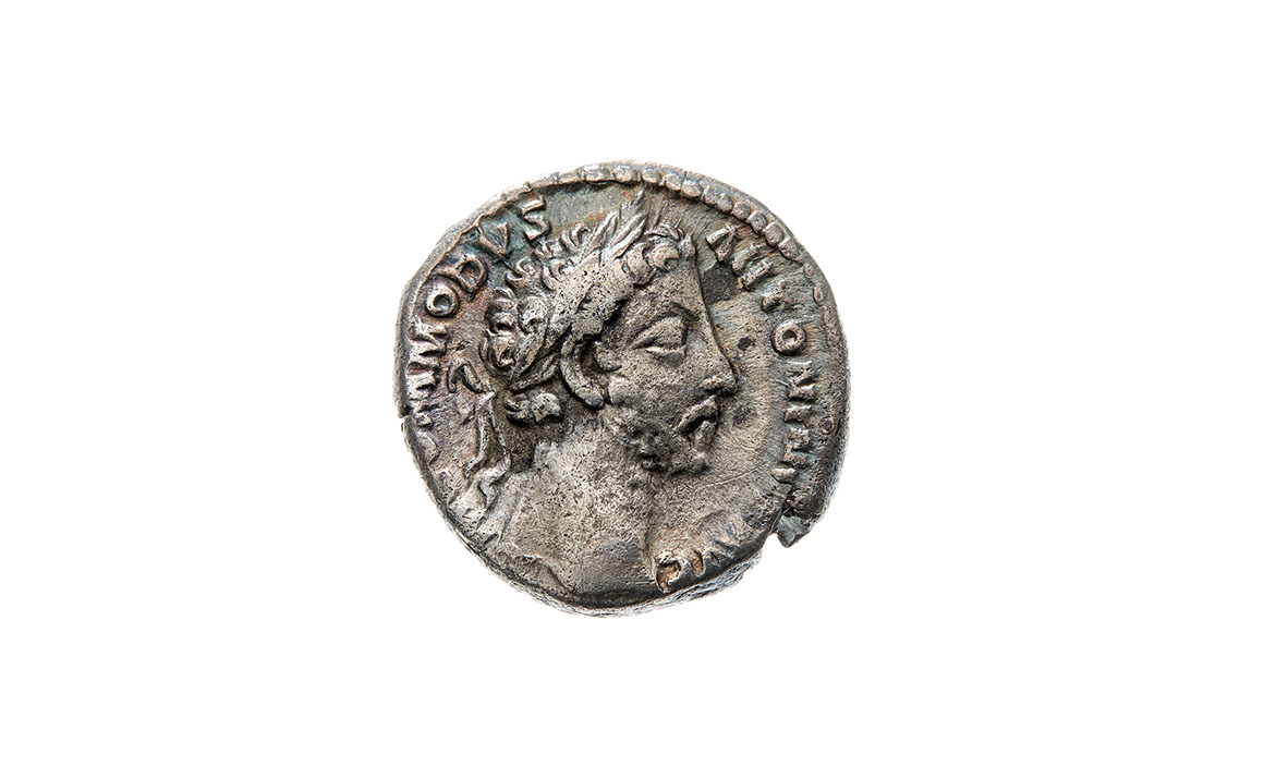 Монета, денарий, Commodus (Коммод), Римская империя